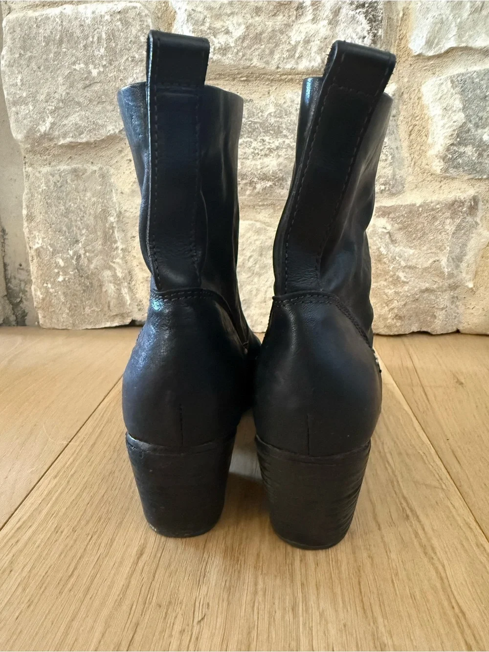 Rag & Bone Leather Mid-Heel Ankle Boots